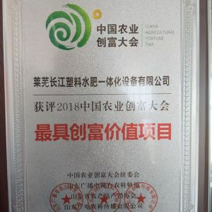 创富价值项目证书